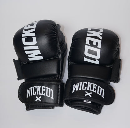 Wicked1 MMA Gloves (PU) Black/White