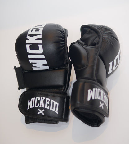 Wicked1 MMA Gloves (PU) Black/White