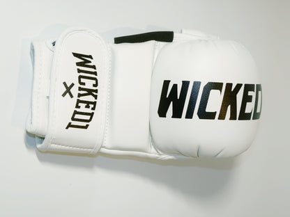 Wicked1 MMA Gloves (PU) White/Black