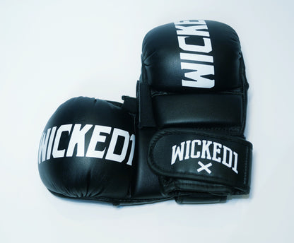 Wicked1 MMA Gloves (PU) Black/White